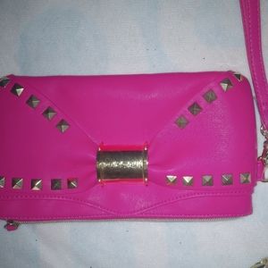 Hot pink Betsey clutch nwot